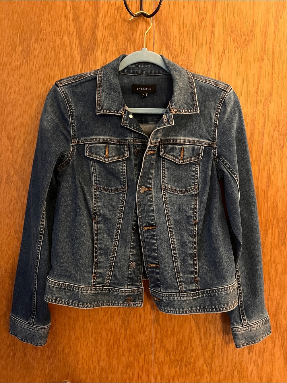 Talbots Classic Dark Blue Denim Jean Jacket